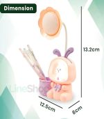 3 in 1 LED Table Lamp with Pen Holder – Flower Design USB Rechargeable Study Lamp - Image 3