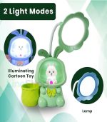 3 in 1 LED Table Lamp with Pen Holder – Flower Design USB Rechargeable Study Lamp - Image 5