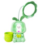 3 in 1 LED Table Lamp with Pen Holder – Flower Design USB Rechargeable Study Lamp