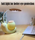 Cute Snail Night Lamp | USB Rechargeable LED Lamp | Decorative Bedside & Study Light - Image 4