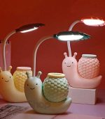 Cute Snail Night Lamp | USB Rechargeable LED Lamp | Decorative Bedside & Study Light - Image 5