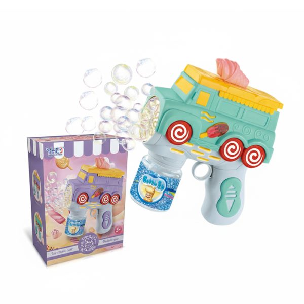 Ice Cream Cart Bubble Gun for Kids | Electric Bubble Maker Toy with Light & Sound