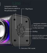 V8 Transparent Mecha Bluetooth Speaker | RGB Light, Hi-Fi Sound & Portable Wireless Speaker - Image 5