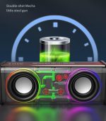 V8 Transparent Mecha Bluetooth Speaker | RGB Light, Hi-Fi Sound & Portable Wireless Speaker - Image 6
