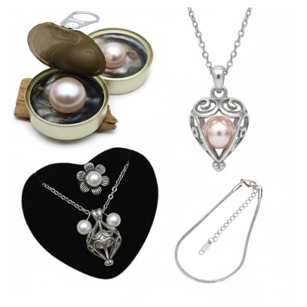 Love Forever Pearl Necklace Full Set With Shopping Bag